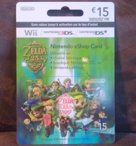 Nintendo eShop Card 15 euros Zelda (1)